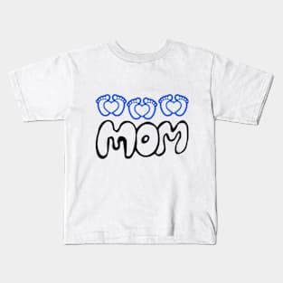 Mom of triplet boys Kids T-Shirt